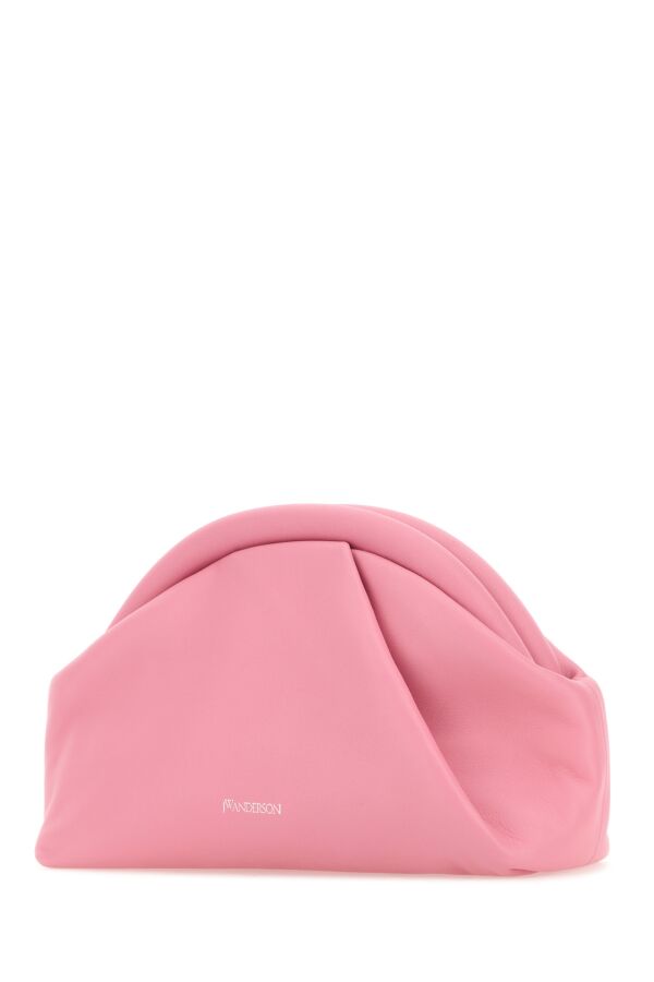 Jw Anderson Woman Pink Leather The Bumper Clutch