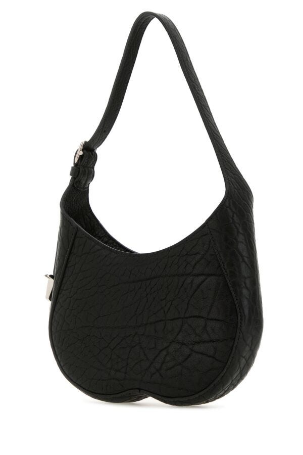 Burberry Woman Black Leather Small Chess Shoulder Bag