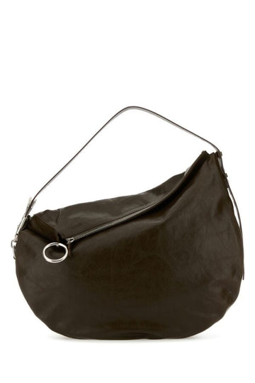 Burberry Man Dark Brown Leather Knight Big Shoulder Bag