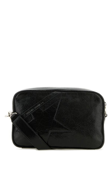 Golden Goose Deluxe Brand Woman Black Leather Star Crossbody Bag