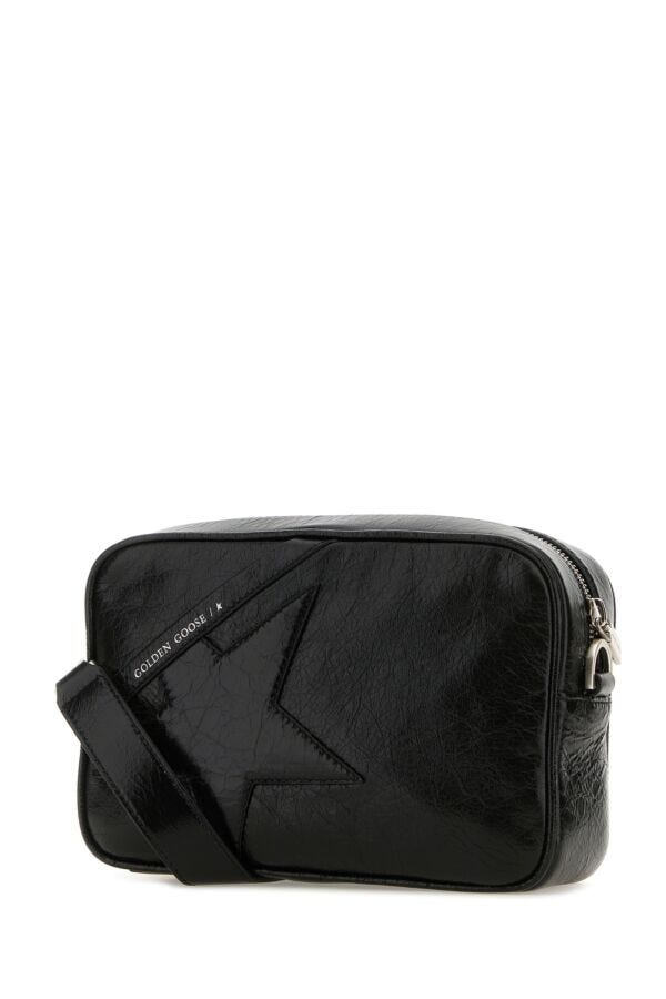 Golden Goose Deluxe Brand Woman Black Leather Star Crossbody Bag