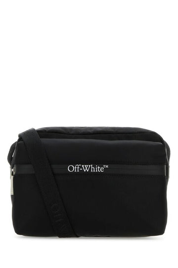 Off White Man Black Nylon Outdoor Crossbody Bag