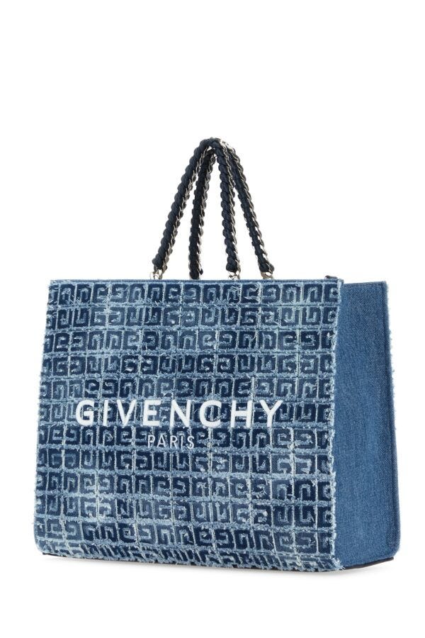 Givenchy Woman Two-Tone Denim Medium G-Tote Handbag