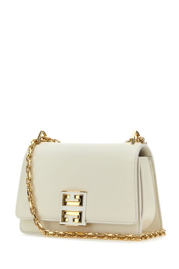 Givenchy Woman Ivory Leather Small 4G Shoulder Bag