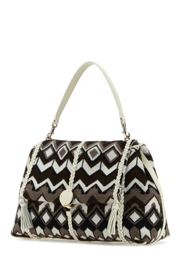 Chloe Woman Embroidered Wool Large Penelope Shoulder Bag