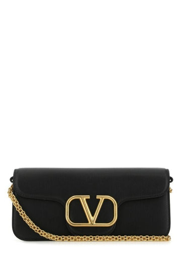 Valentino Garavani Woman Black Leather Locã² Handbag