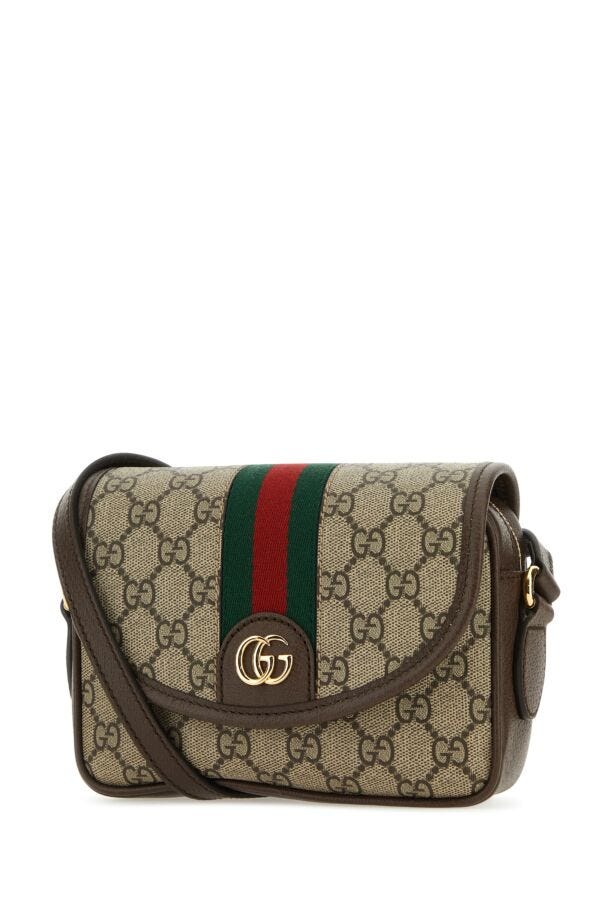 Gucci Woman Gg Supreme Fabric Mini Ophidia Shoulder Bag