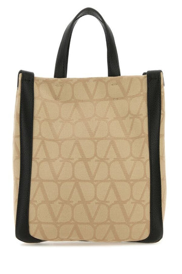 Valentino Garavani Man Beige Toile Iconographe Shopping Bag