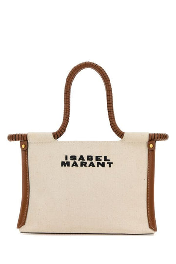 Isabel Marant Woman Sand Canvas Toledo Mini Shopping Bag