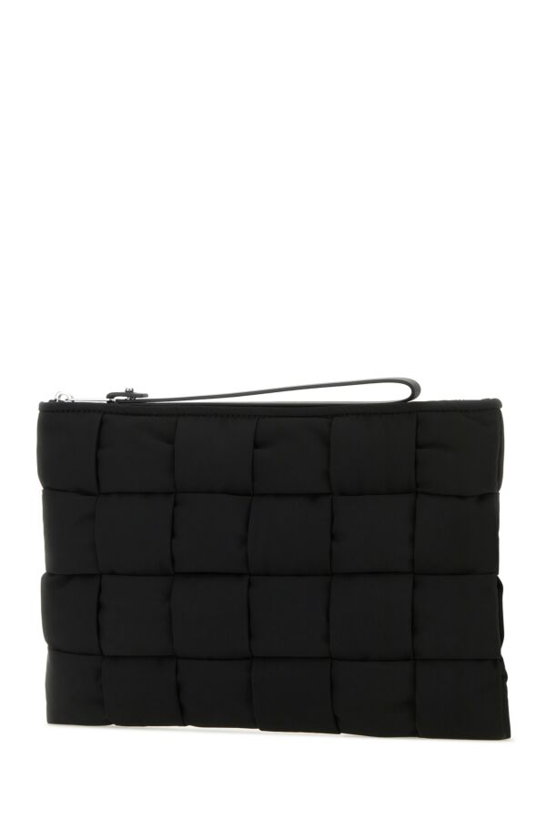 Bottega Veneta Man Black Nylon Cassette Clutch