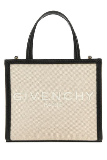 Givenchy Woman Sand Canvas Mini G-Tote Handbag