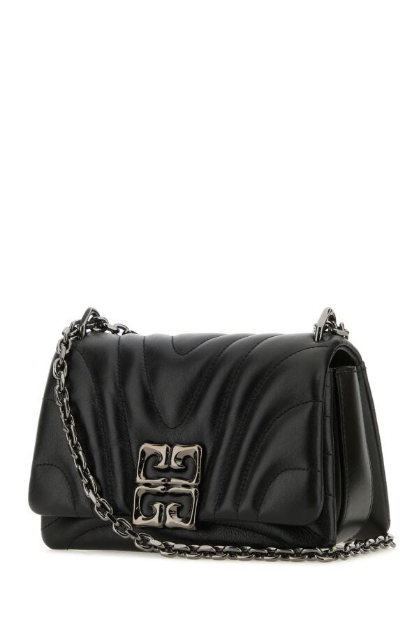 Givenchy Woman Black Leather Small 4G Soft Shoulder Bag