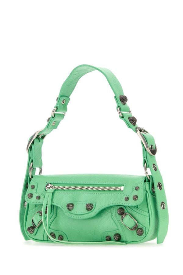 Balenciaga Woman Light Green Leather Le Cagole Sling Xs Shoulder Bag