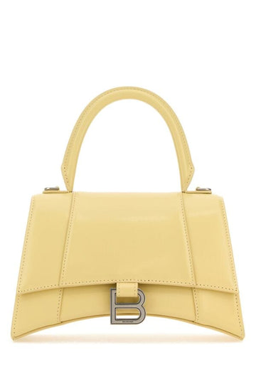 Balenciaga Woman Pastel Yellow Leather Small Hourglass Handbag