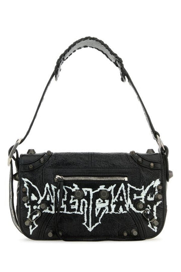 Balenciaga Man Black Leather Le Cagole Xs Diy Metal Crossbody Bag