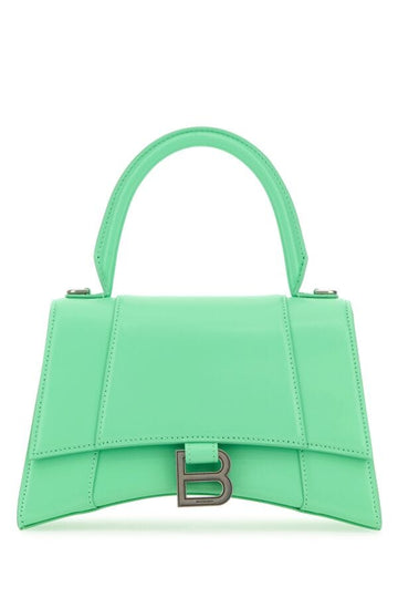 Balenciaga Woman Mint Green Leather Small Hourglass Handbag