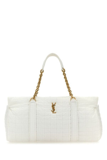 Saint Laurent Woman White Fabric Gloria Travel Bag