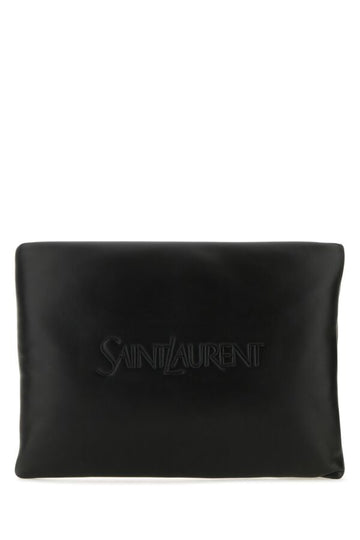 Saint Laurent Man Black Leather Pouch