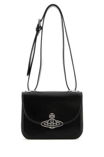 Vivienne Westwood Woman Black Leather Linda Crossbody Bag