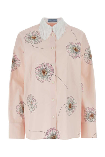PRADA Oversized Floral Poplin Shirt