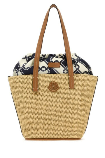 Moncler Woman Raffia Small Hubba Shopping Bag
