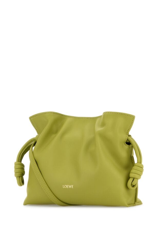 Loewe Woman Green Nappa Leather Flamenco Clutch