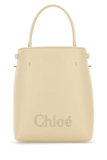 Chloe Woman Cream Leather Micro Chloe Sense Handbag