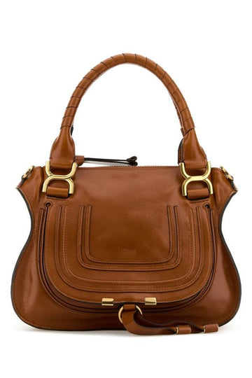 Chloe Woman Brown Leather Small Marcie Handbag