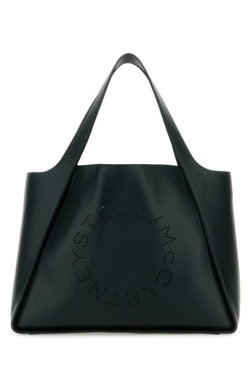 Stella Mccartney Woman Bottle Green Alter Mat Stella Logo Shoulder Bag