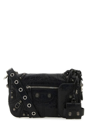 Balenciaga Man Black Nappa Leather Le Cagole Men Xs Shoulder Bag