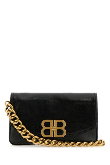 Balenciaga Woman Black Leather Shoulder Bag
