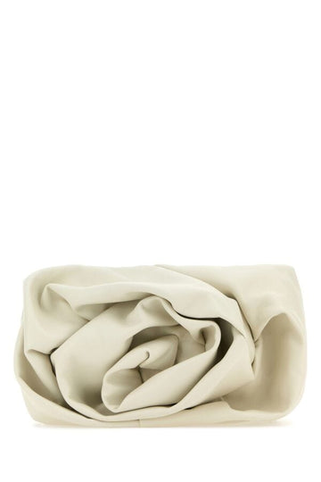 Burberry Woman Ivory Nappa Leather Rose Clutch