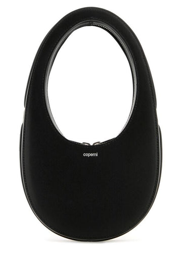 Coperni Woman Black Leather Mini Swipe Handbag