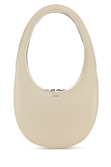 Coperni Woman Ivory Leather Swipe Handbag