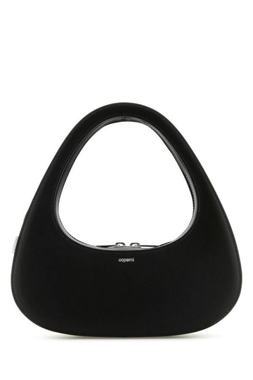 Coperni Woman Black Leather Baguette Swipe Handbag