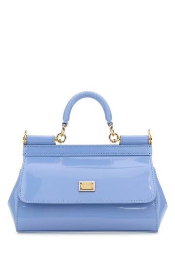 Dolce & Gabbana Woman Powder Blue Leather Small Sicily Handbag