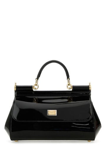 Dolce & Gabbana Woman Black Leather Medium Sicily Handbag