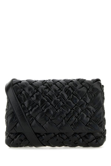 Bottega Veneta Man Black Leather Crossbody Bag