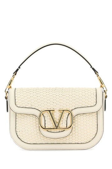 Valentino Garavani Woman Ivory Leather Alltime Shoulder Bag