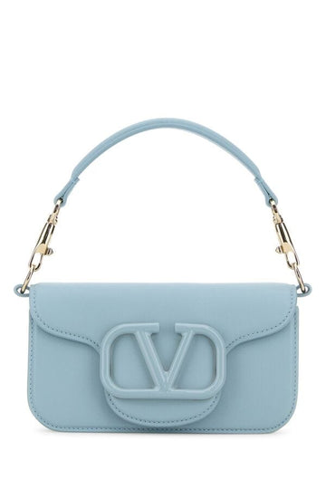 Valentino Garavani Woman Light Blue Leather Locã² Handbag