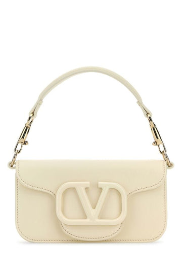 Valentino Garavani Woman Ivory Leather Locã² Handbag
