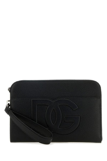 Dolce & Gabbana Man Black Leather Pouch