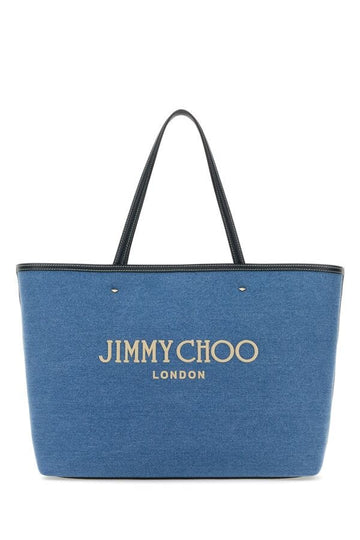 Jimmy Choo Woman Denim Marli/S Shopping Bag