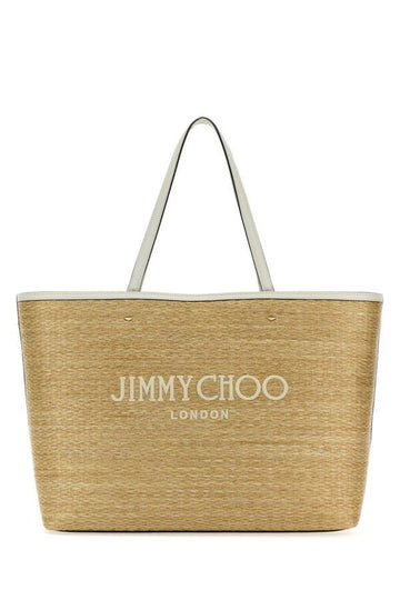 Jimmy Choo Woman Raffia Marli/S Shopping Bag