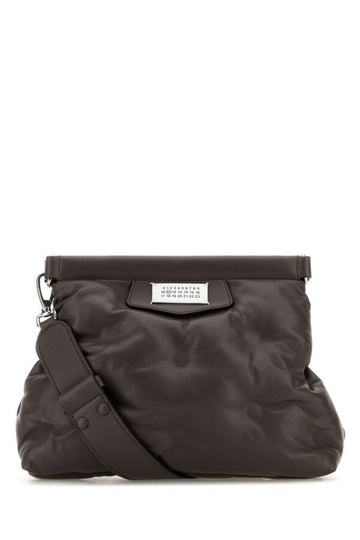 Maison Margiela Woman Brown Nappa Leather Small Glam Slam Classique Crossbody Bag