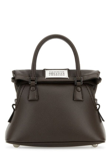 Maison Margiela Woman Brown Leather Micro 5Ac Handbag