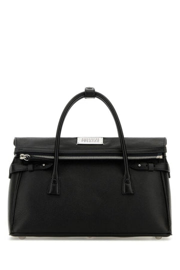 Maison Margiela Woman Black Leather 5Ac East West Handbag
