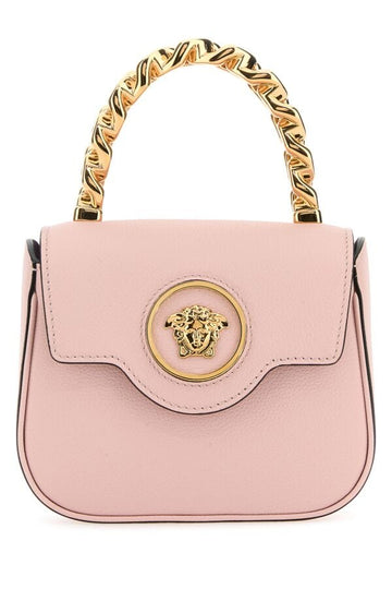 Versace Woman Pastel Pink Leather Mini La Medusa Handbag