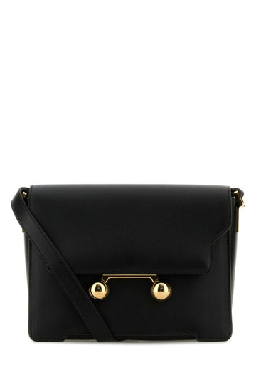 Marni Woman Black Leather Medium Trunkaroo Crossbody Bag
