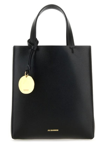 Jil Sander Woman Black Leather Mini Bond Handbag